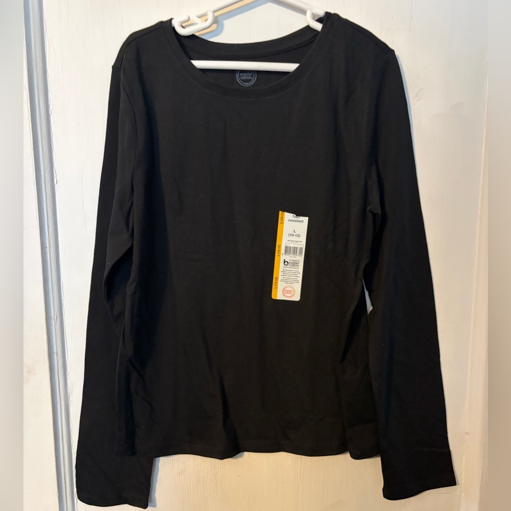 Wonder Nation Classic Black Long Sleeve Tee
